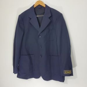 Raf Simons Medium Navy Spring-Summer 2022 Oversized Jacket, Made in Italy, Size…